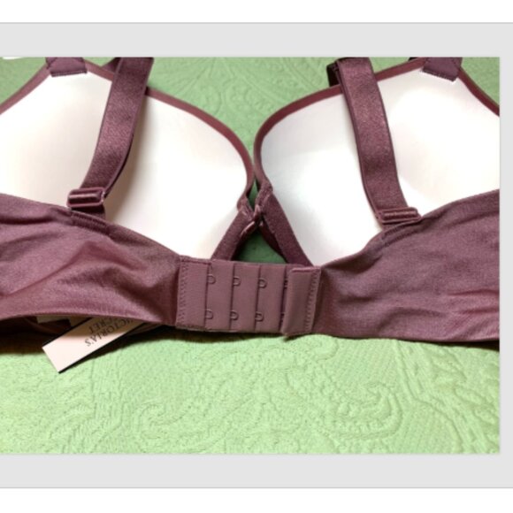 Victorias Secret Very Sexy Shine Strap Purple Vapor Bombshell PushUp Bra 36D Set - Picture 9 of 14